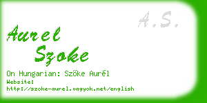 aurel szoke business card